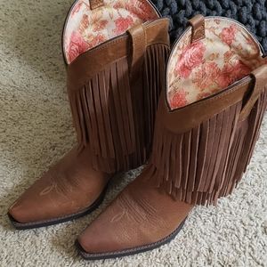 Ariat Fringe Pull On Cowboy Boots